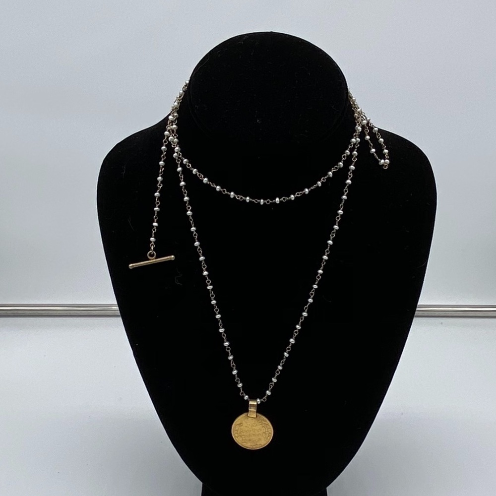 SOLD.  Safia Day long wrap coin necklace - Picture 4 of 7